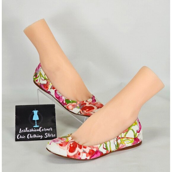 Brooks Brothers Women's Floral Canvas Ballet Flats Size 7 149 - Picture 4 of 13